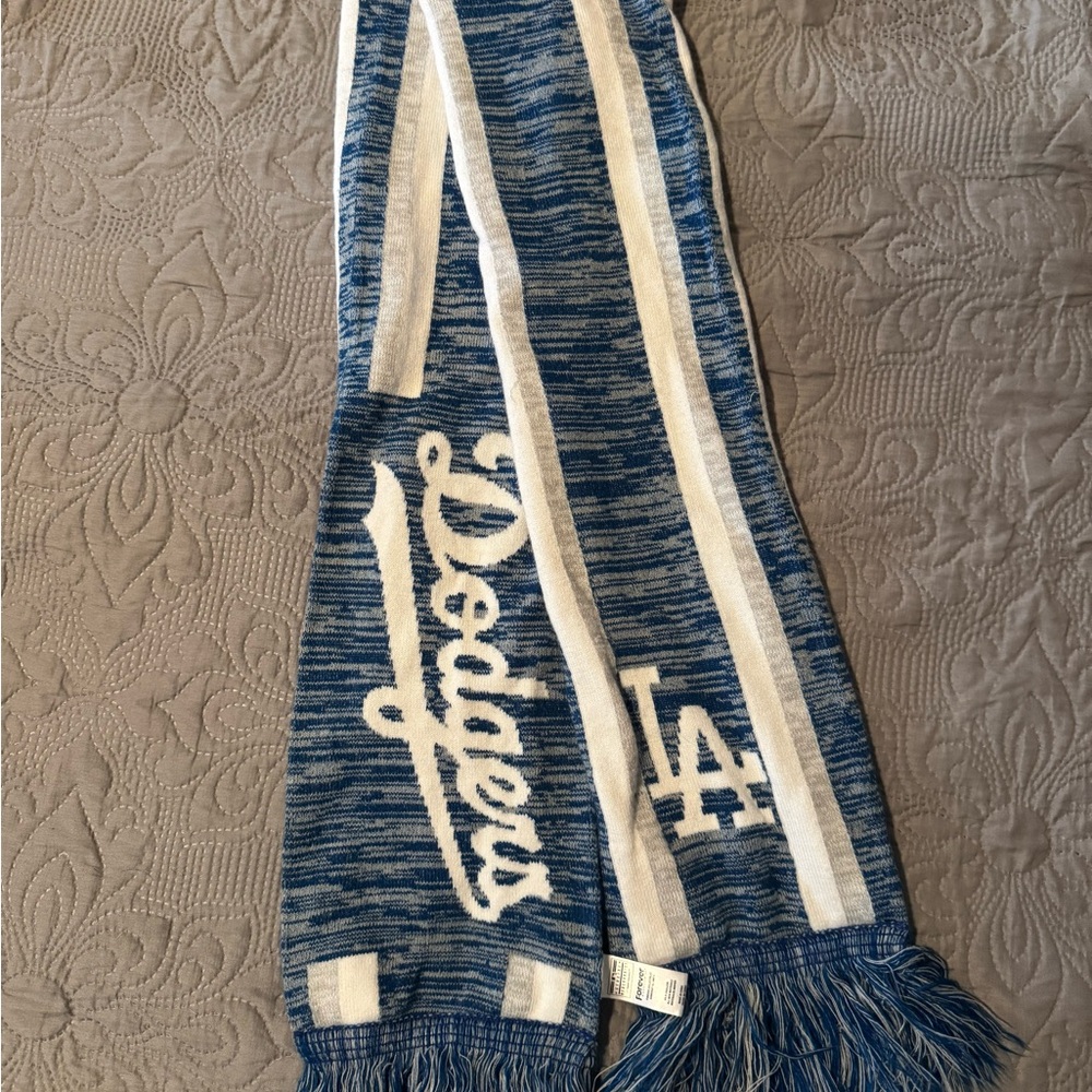 Forever Collectibles Blue and White Dodgers Scarf